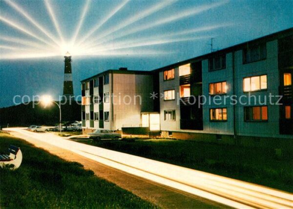Hoernum Sylt Hotel Leuchtturm bei Nacht Nordseebad