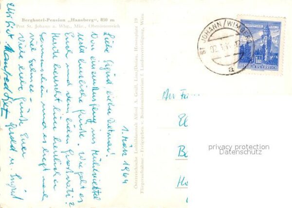 St Johann Walde Berghotel Pension Hansberg Fliegeraufna – Bild 2