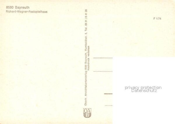 Bayreuth Richard Wagner Festspielhaus – Bild 2