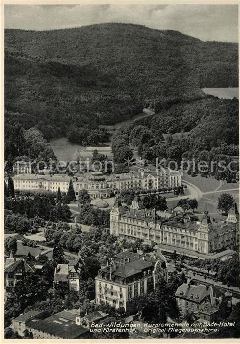 Bad Wildungen Kurpromenade Badehotel und Fürstenhof F