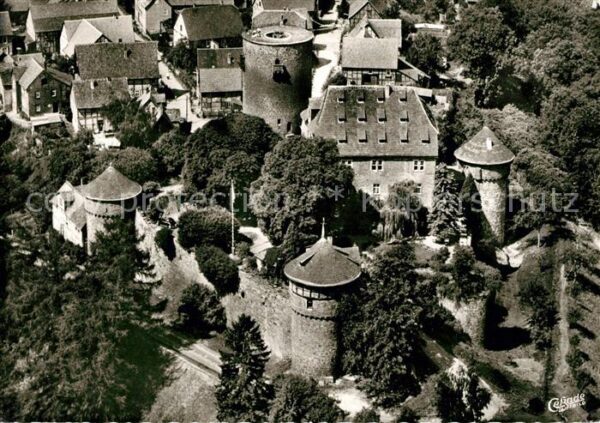 Trendelburg Burghotel Burg Fliegeraufnahme