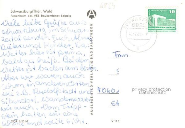 Schwarzburg Thueringer Wald Ferienheim des VEB Baukombinat Leipzig – Bild 2