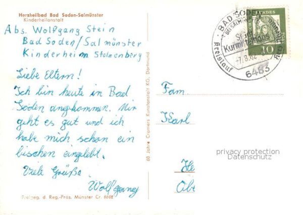 Bad Soden-Salmuenster Herzheilbad Kinderheilanstalt Fliegerau – Bild 2