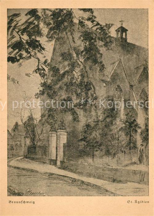 Braunschweig St Aegidien Künstlerkarte