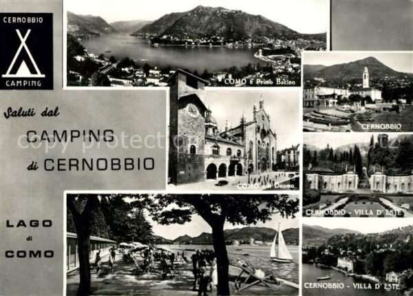 Cernobbio Lago di Como Camping Teilansichten Dom Gardasee