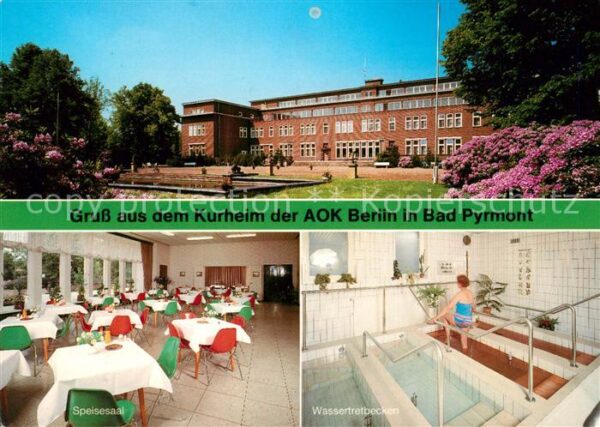 Bad Pyrmont Kurheim der AOK Berlin Speisesaal Wasse