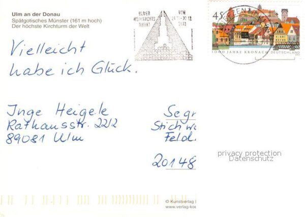 Ulm Donau Spätgotisches Münster Höchste Kirchturm – Bild 2