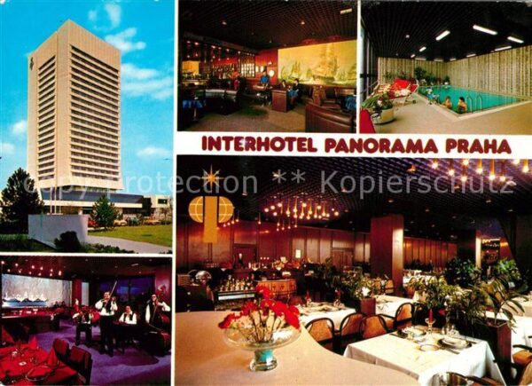 Praha Prahy Prague Interhotel Panorama Restaurant Hallenba