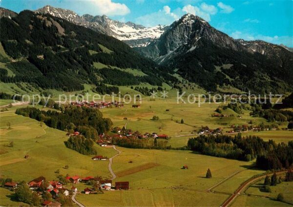 Thalhofen Allgaeu Blick auf Au Schöllang Reichenbach mit