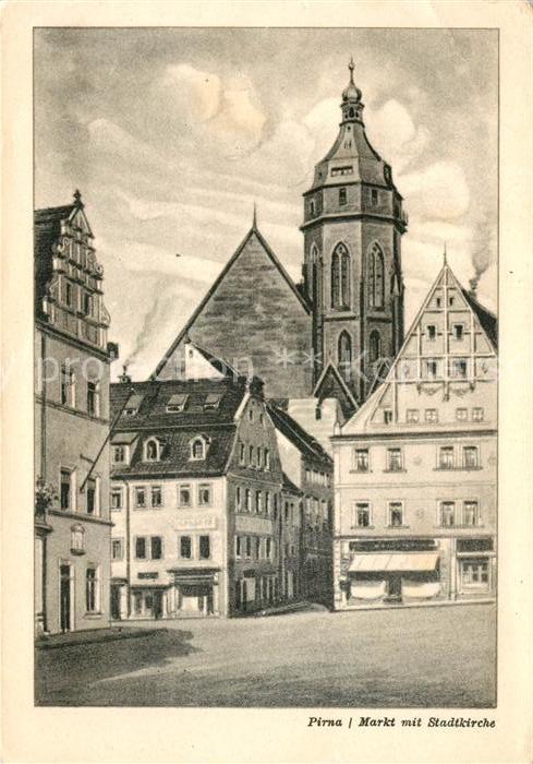 Pirna Stadtkirche Künstlerkarte