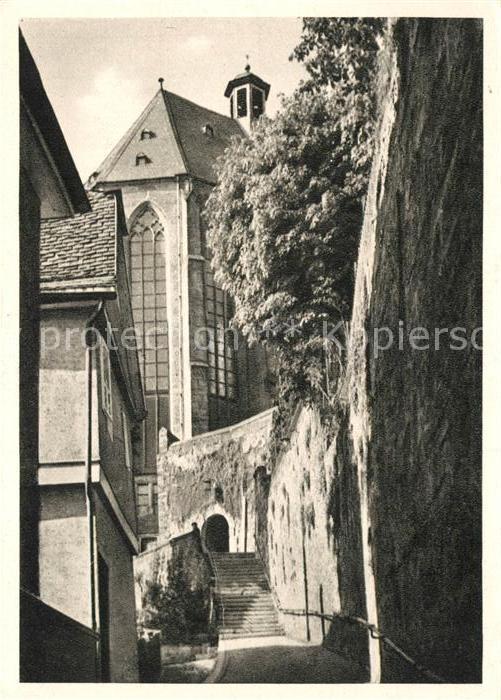 Marburg Lahn Alte Stadtmauer mit Universitätskirche