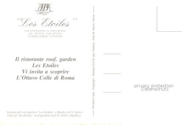 Roma Rom Hotel Les Etoiles Ristorante Domkuppel – Bild 2