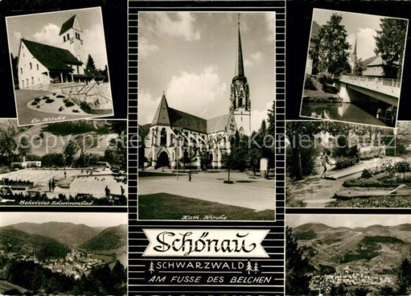 Schoenau Schwarzwald Kirche Schwimmbad Brücke Minigolf Lands