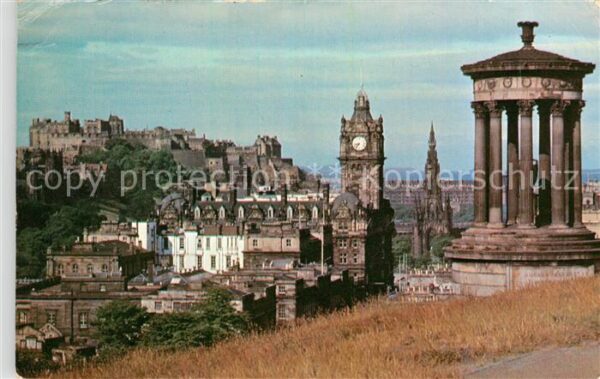 Edinburgh Scotland Castle from Nelson Monument Calton Hill