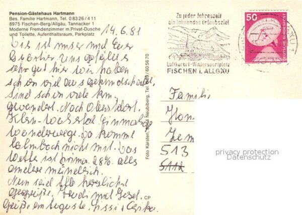 Berg Fischen Allgaeu Pension Gästehaus Hartmann – Bild 2