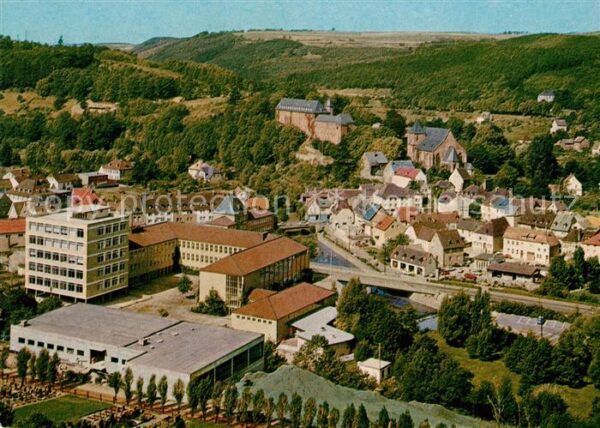 Schleiden Eifel Fliegeraufnahme mit Gymnasium Schloss u
