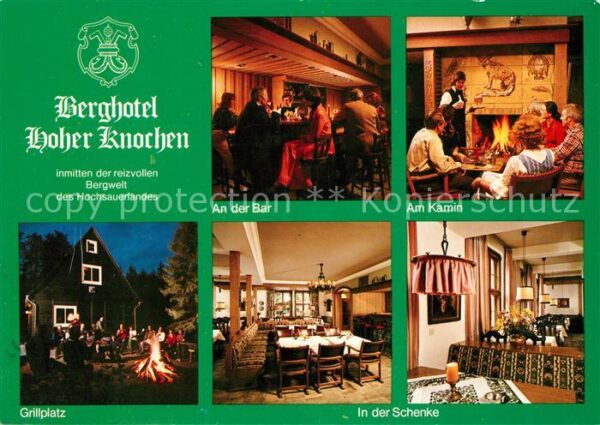 Westfeld Sauerland Berghotel Hoher Knochen Bar Kamin Grill