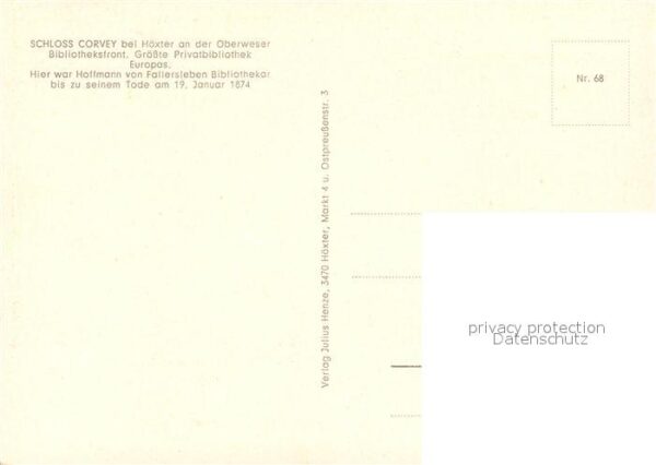 Corvey Schloss Corvey Bibliotheksfront – Bild 2
