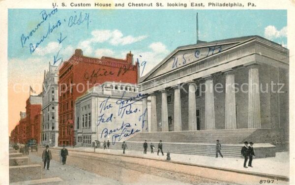 Philadelphia New York US Custom House Chestnut