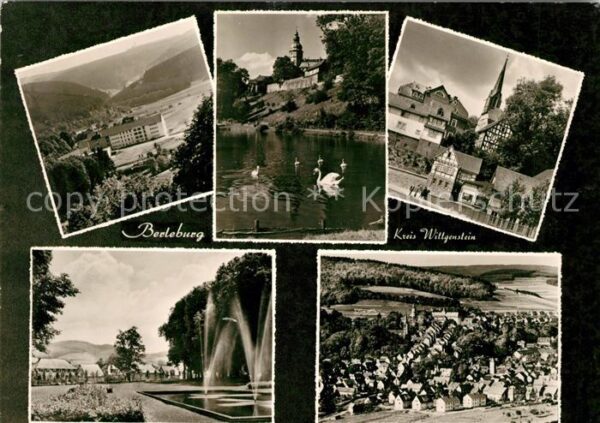 Berleburg Bad Kurklinik Panorama Fontänen Kirche