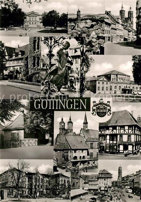 Goettingen Niedersachsen Fachwerk Kirche Brunnen