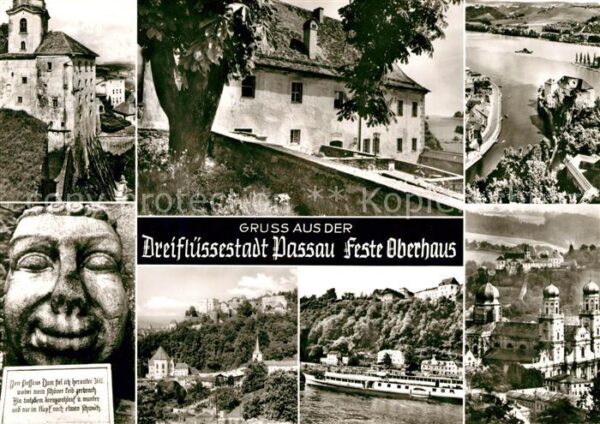 Passau Feste Oberhaus Kirche Flußmündung