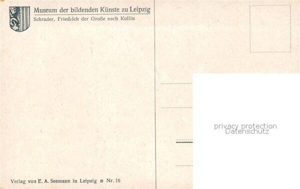 Kuenstlerkarte Schrader Friedrich der Grosse nach Koll – Bild 2