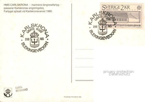 Marine HMS Carlskrona Schweden – Bild 2