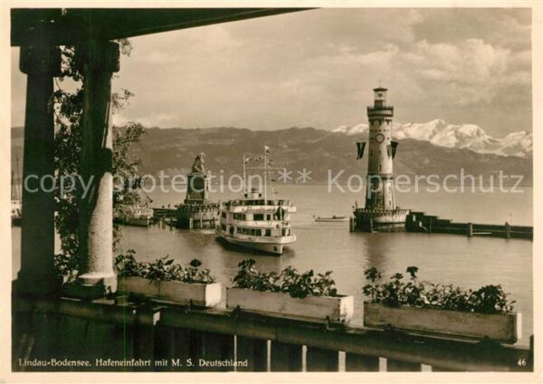Motorschiffe M.S. Deutschland Lindau Bodensee Hafen