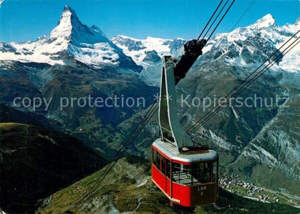 Seilbahn Rothorn Zermatt Matterhorn Dt. Blanche