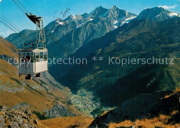 Seilbahn Schwarzsee Zermatt Mischabelgruppe