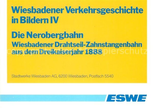Nerobergbahn Verkehrsgeschichte Wiesbaden