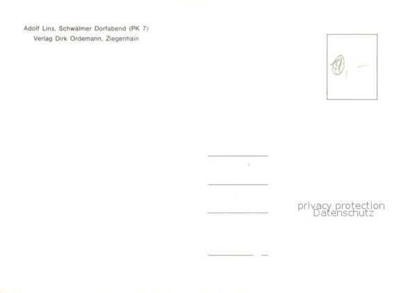 Kuenstlerkarte Adolf Lins Dorfabend – Bild 2