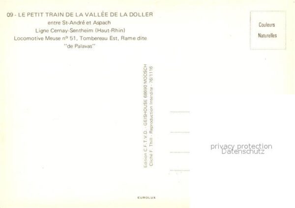 Eisenbahn Petit Train Vallee de la Doller St.-And – Bild 2