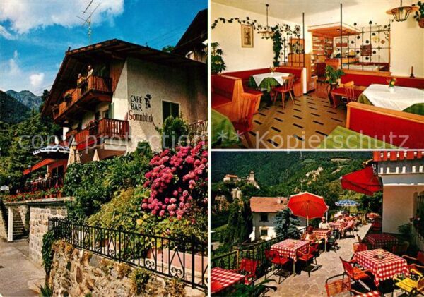 Dorf Tirol Garni Hotel Sonnblick Gastraum Terrasse