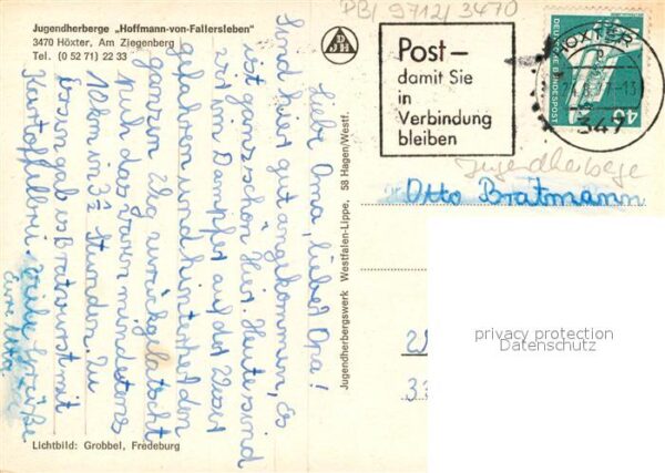 Hoexter Weser Jugendherberge Hoffmann von Fallerslebe – Bild 2