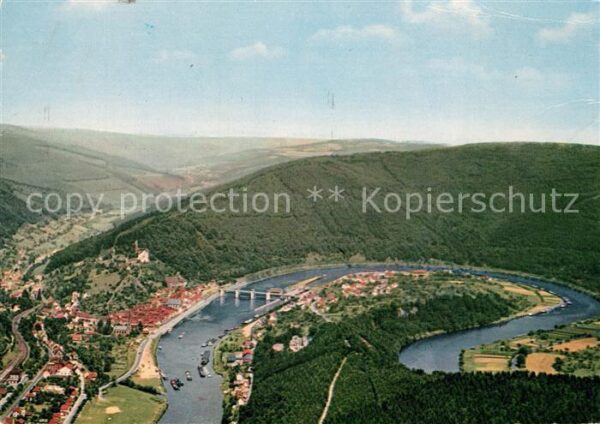 Hirschhorn Neckar Luftkurort Fliegeraufnahme