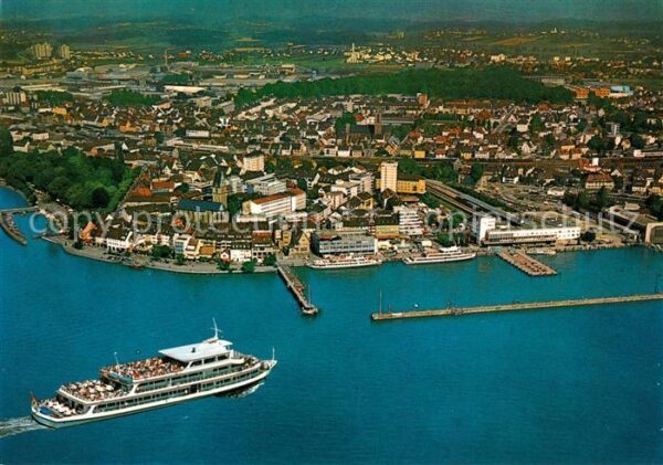 Friedrichshafen Bodensee Fähre Hafen Fliegeraufnahme