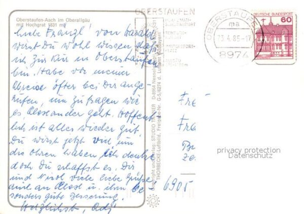 Aach Oberstaufen mit Hochgrat Allgäuer Alpen Fliegeraufn – Bild 2