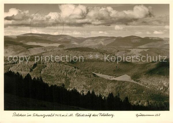 Belchen Baden Landschaftspanorama Blick auf den Feldb