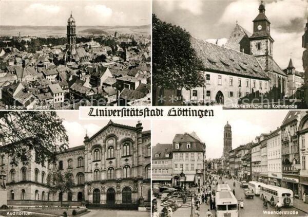 Goettingen Niedersachsen Blick auf die Stadt Marienkirche Kommen