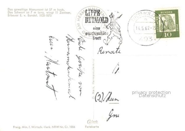 Detmold Hermannsdenkmal im Teutoburger Wald Fli – Bild 2