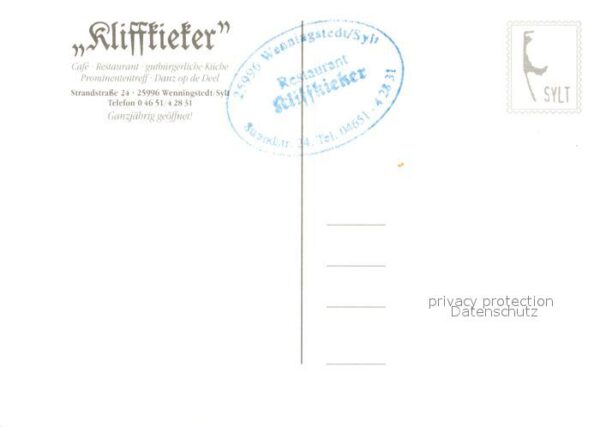 Wenningstedt Sylt Cafe Restaurant Kliffkieker Strand – Bild 2