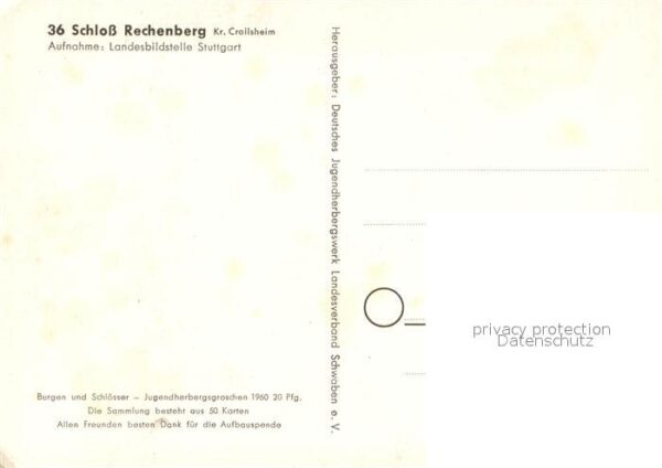 Rechenberg Stimpfach Schloss Sammlung Burgen und Schlösser J – Bild 2