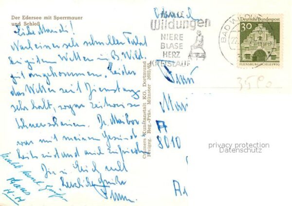 Edersee Fliegeraufnahme mit Sperrmauer und Schl – Bild 2