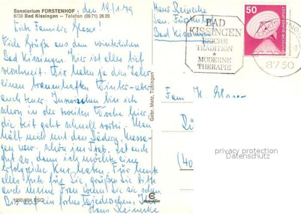 Bad Kissingen Sanatorium Fürstenhof – Bild 2