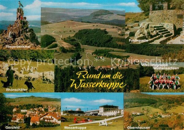 Wasserkuppe Rhoen Fliegeraufnahme Fliegerdenkmal Rhönschä