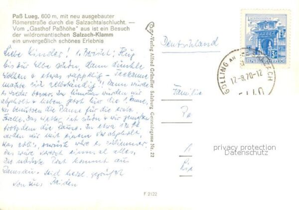 Lueg Brenner Paß Lueg Salzach-Klamm – Bild 2