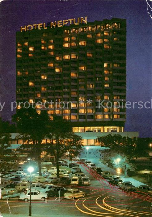 Warnemuende Ostseebad Hotel Neptun bei Nacht