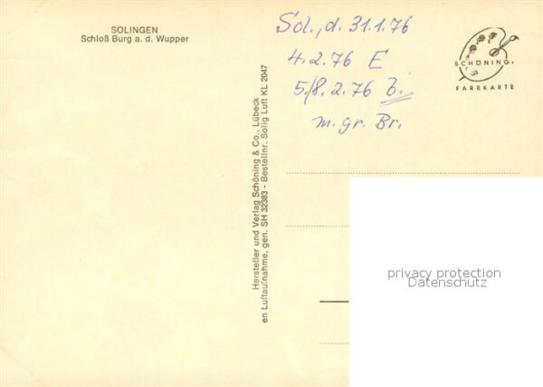 Solingen Fliegeraufnahme Schloß-Burg Wupper – Bild 2